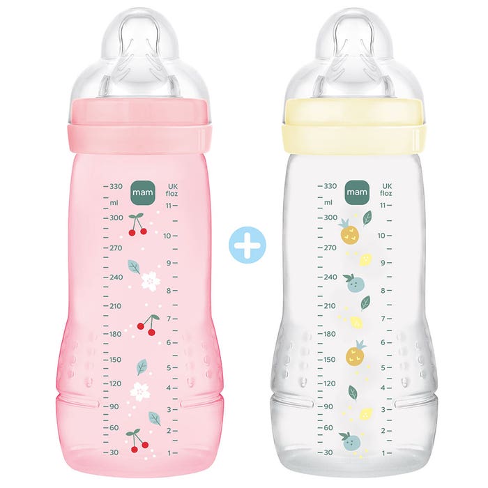 Mam Easy Active Debit X Feeding bottles Of the Months 2x330ml