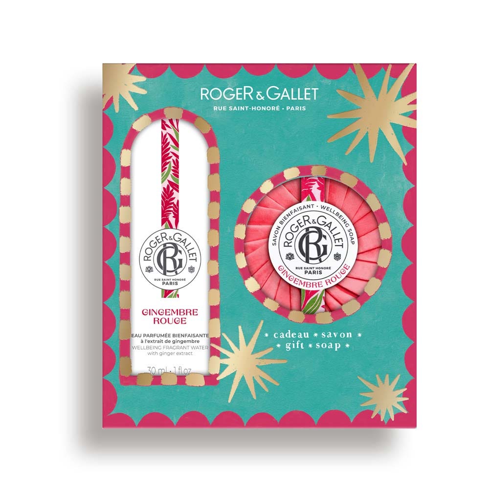 Roger & Gallet Gingembre Rouge Gift set with 30 ml scented water and 100 g soap