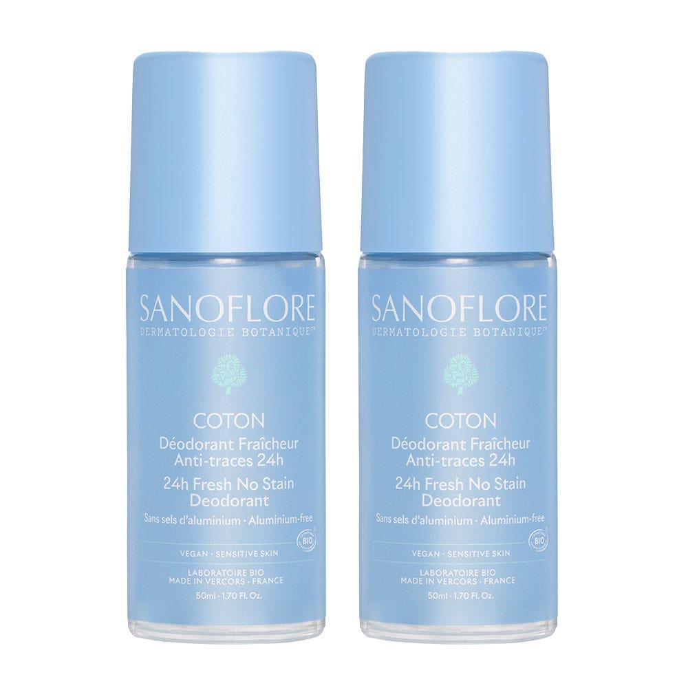 Sanoflore Deodorants 24h Protection Organic Pureté de Lin 2x50 ml