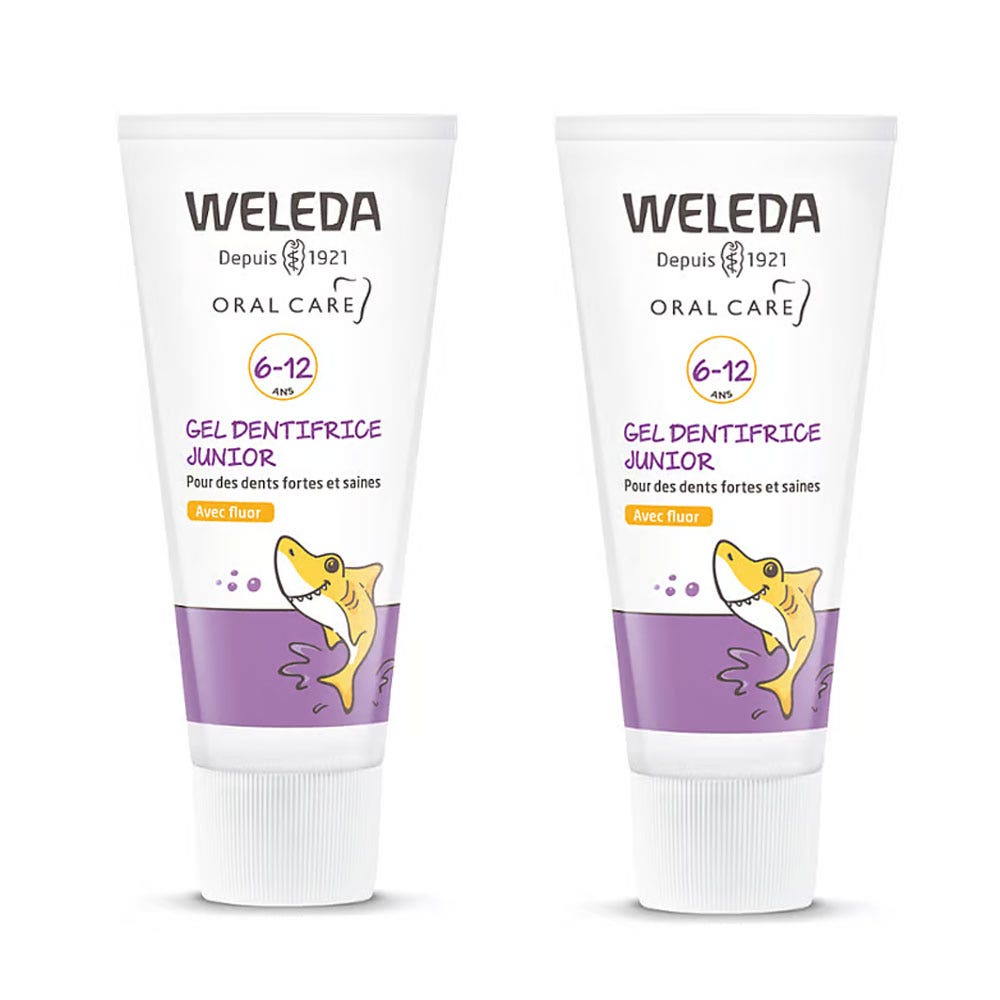 Weleda Junior toothpaste gel with fluoride 2 x 50 ml
