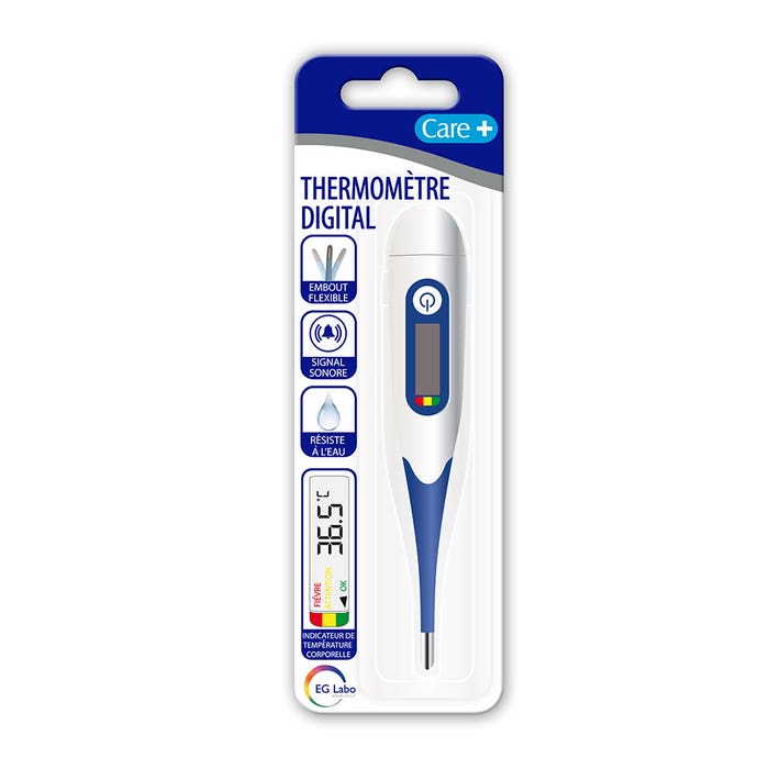 Care+ Digital thermometer with flexible, water-resistant tip x1 - Easypara
