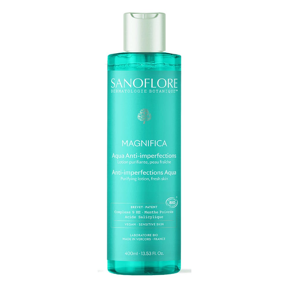 Sanoflore Magnifica Aqua Skin Perfecting Botanical Essence Peau grasse tendance acnéique 400ml