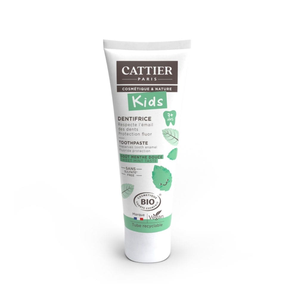 Cattier Kids Organic toothpaste for ages 7 and up mild mint flavour 50 ml