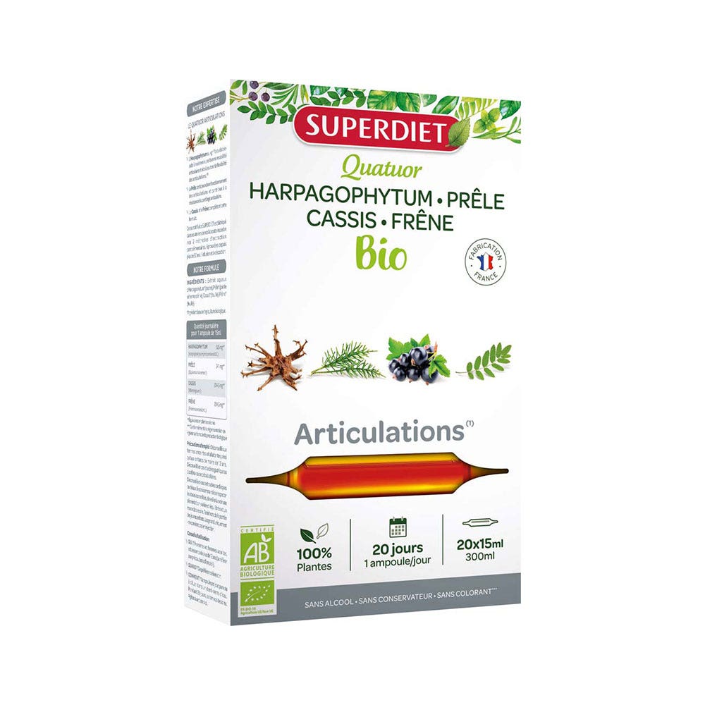 Superdiet Quatuor Articulations Bioes 20 Ampulas 20 Ampoules