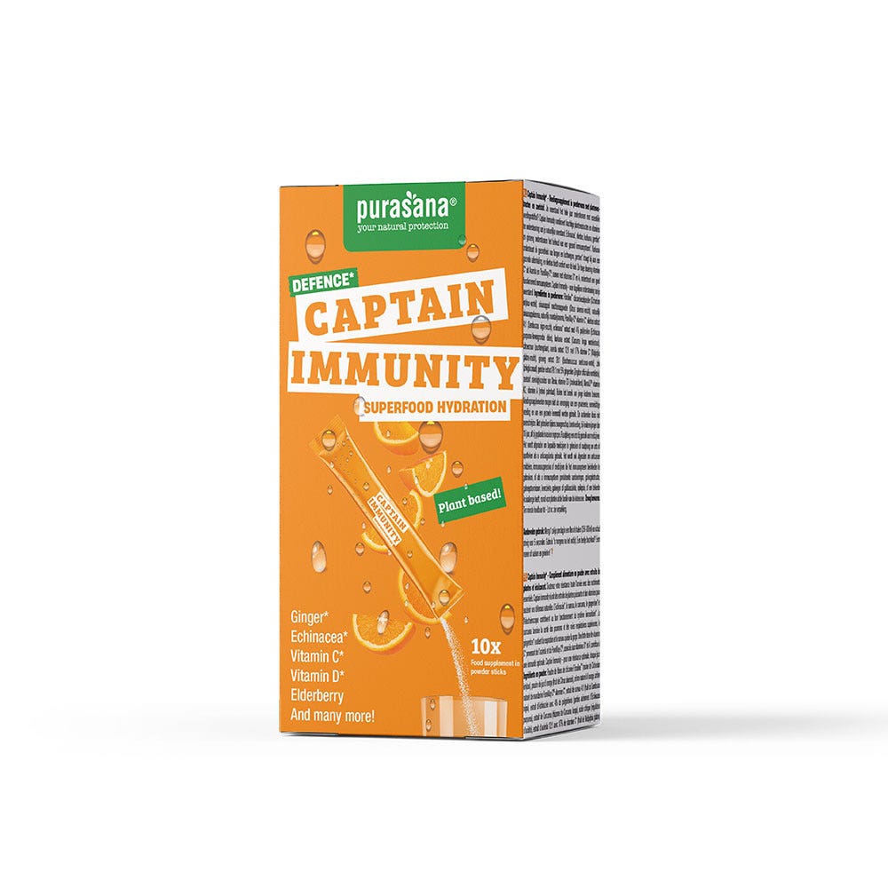 Purasana Captain Immunity Hydration immune support 10 sticks