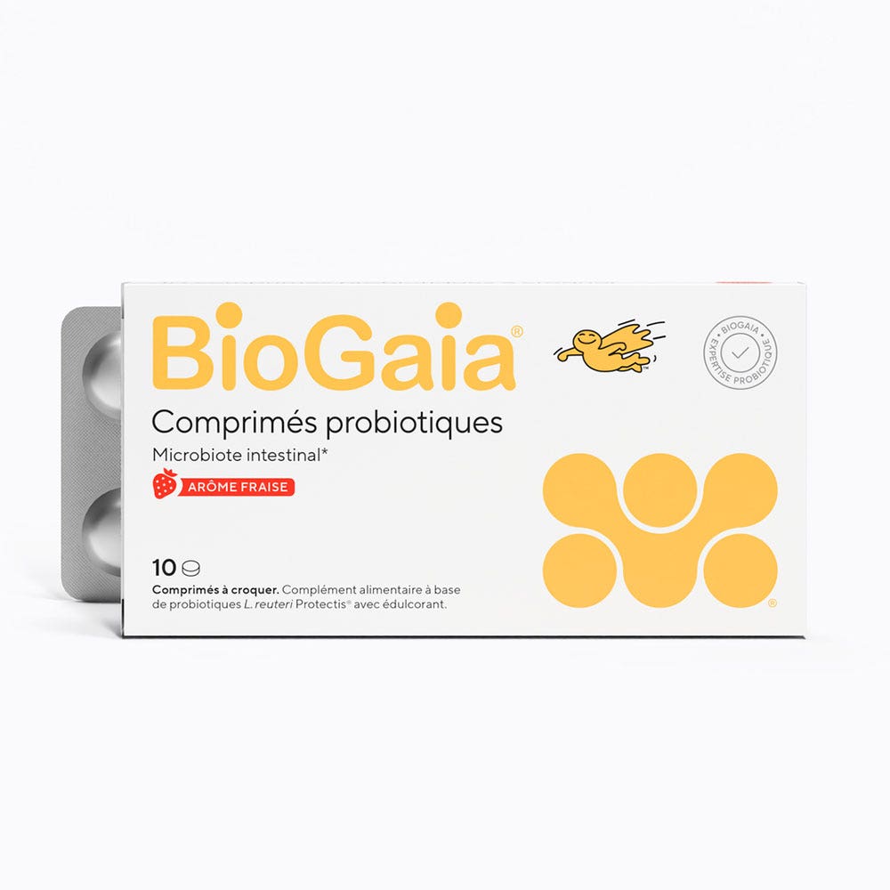 Biogaia Probiotics Strawberry Flavour x10 Tablets Chewable