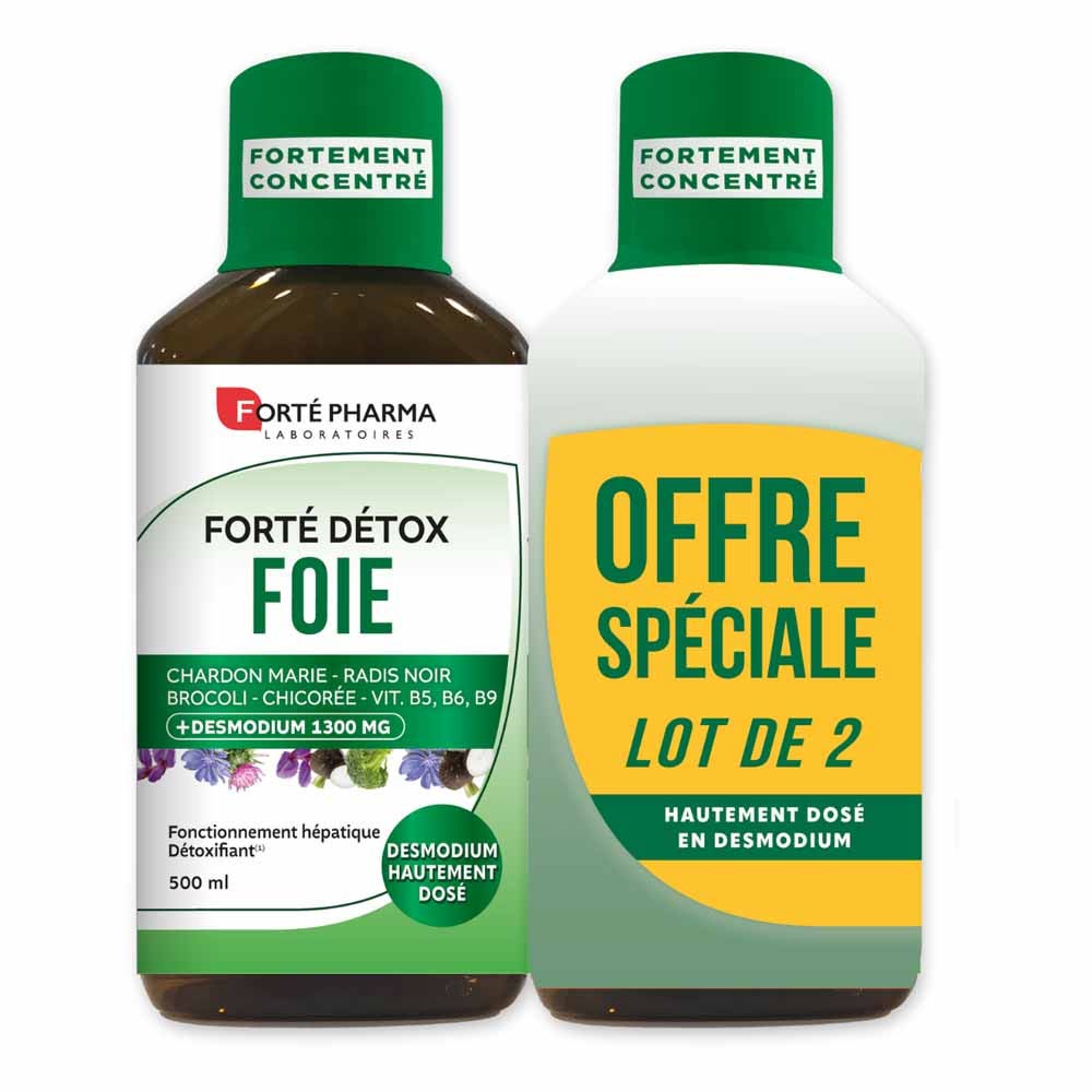 Forté Pharma Forté Détox Natural Liver Detoxifier enriched with Desmodium 2x500ml