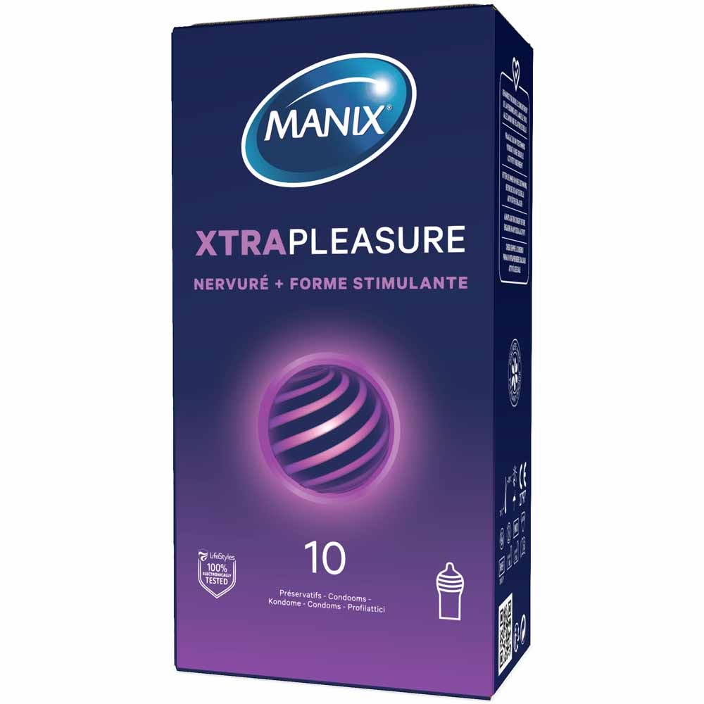Manix Double ecstase condoms Nervuré et Forme Stimulante x12