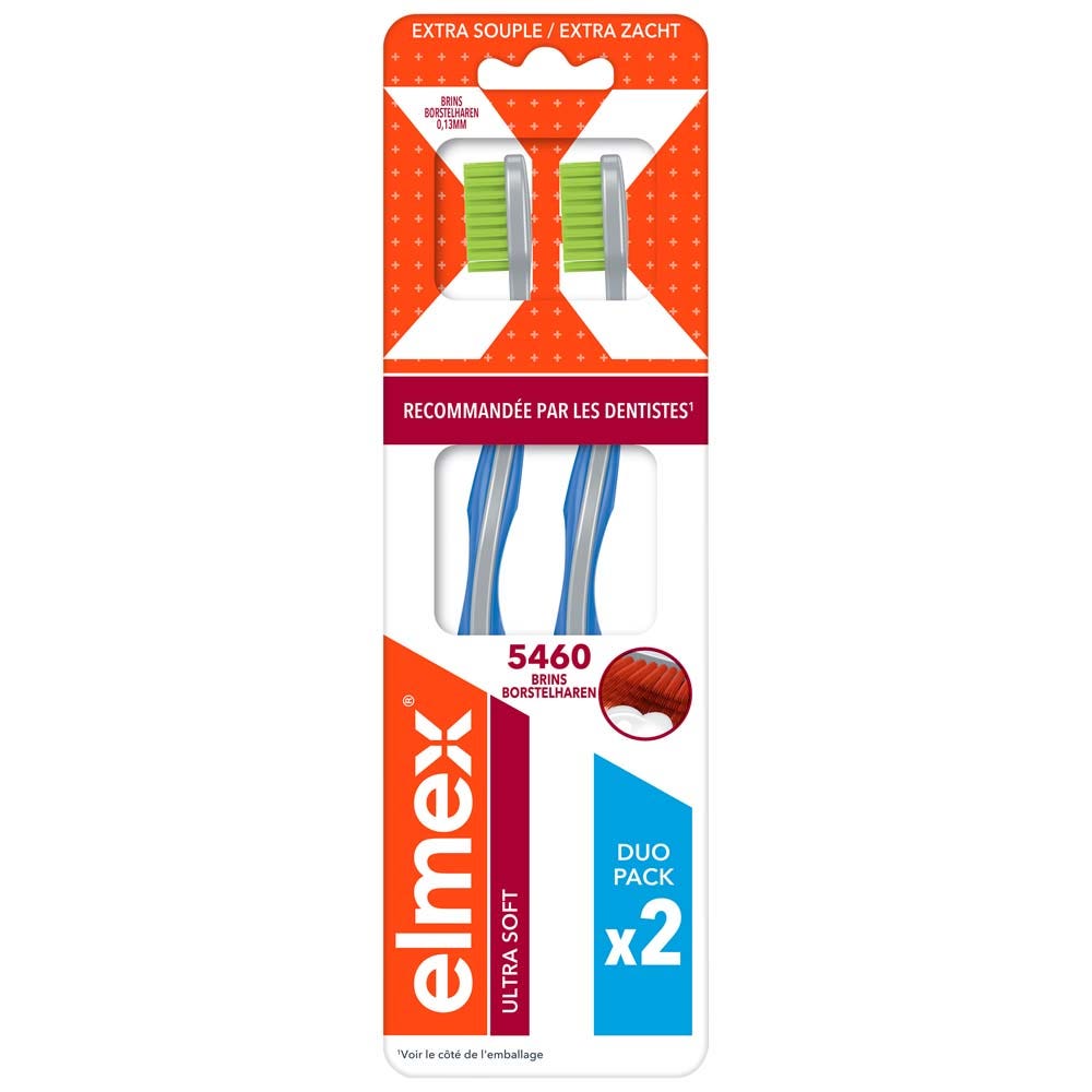 Elmex Fluoride Professional Ultrasoft Toothbrushes x2