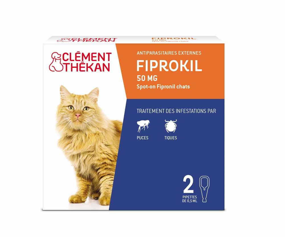 Clement-Thekan Fiprokil Cat Flea &amp; Tick Repellent 2 Pipettes