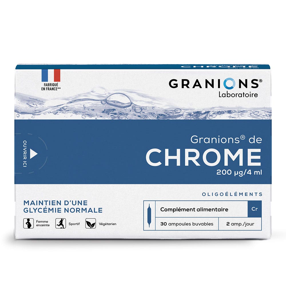 Granions Chrome 200µg 30 ampoules