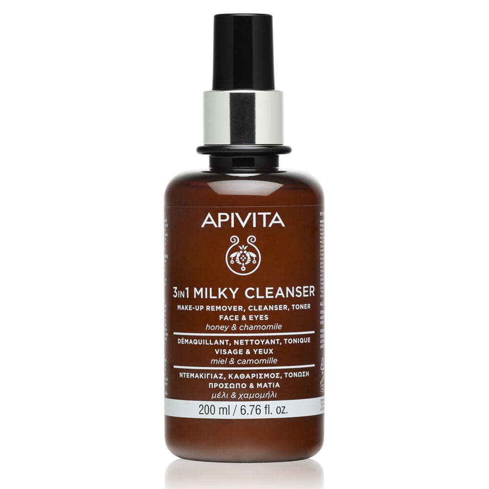 Apivita 3 in 1 Cleansing Milk Face & Eyes 200ml