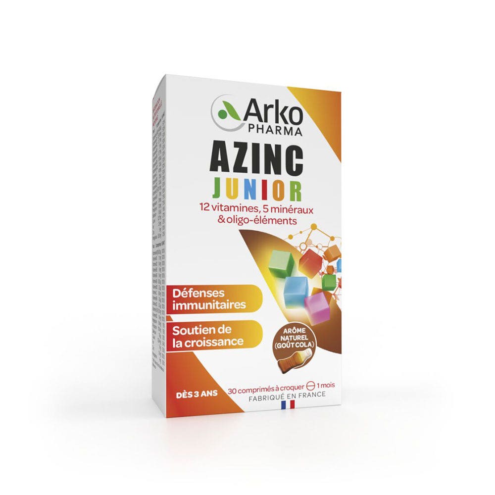 Arkopharma Azinc Cola-flavoured Junior vitamins C & E, zinc 30 tablets