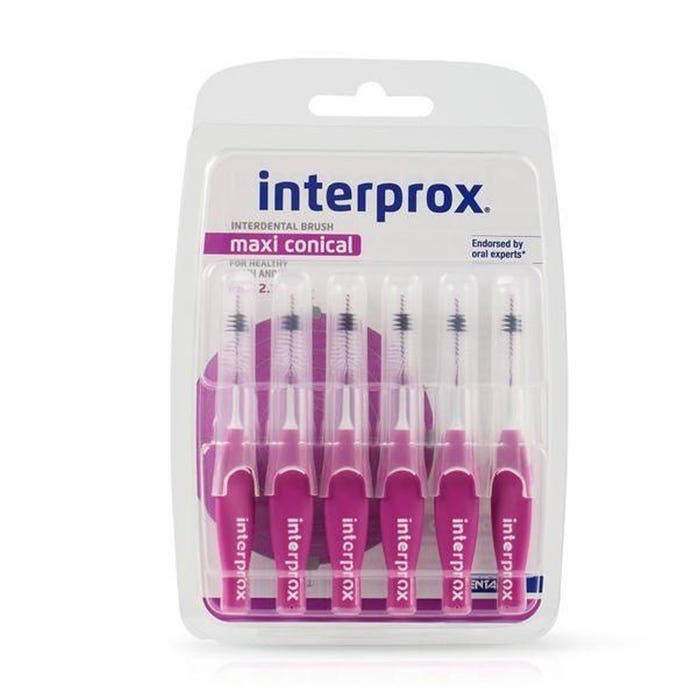 Interprox Rouge Interprox Maxi Conical Interdental brushes 2.2mm x6 - Easypara