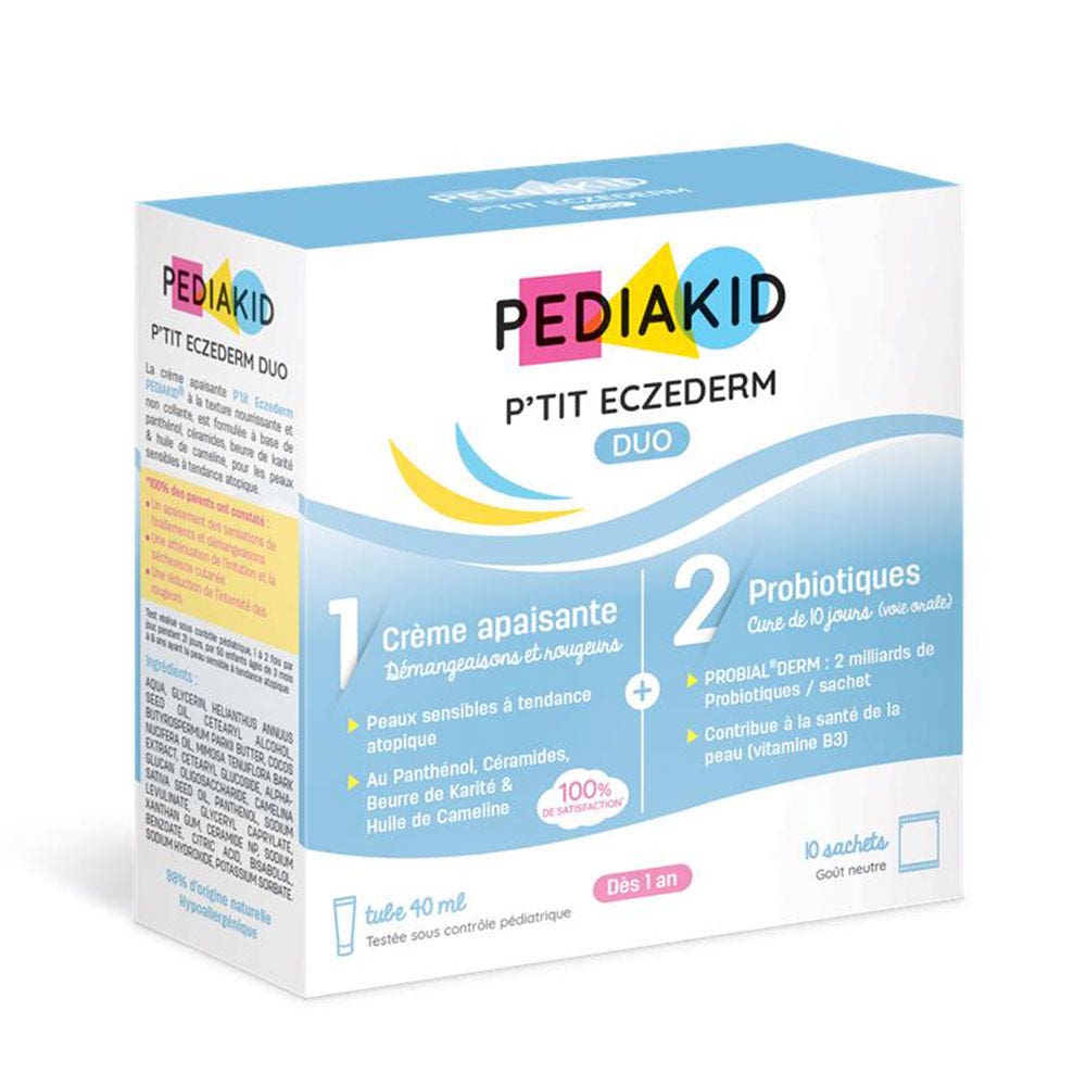 Pediakid P'Tit Eczederm Duo Probiotics + Soothing Cream 10 sachets + 40ml tube