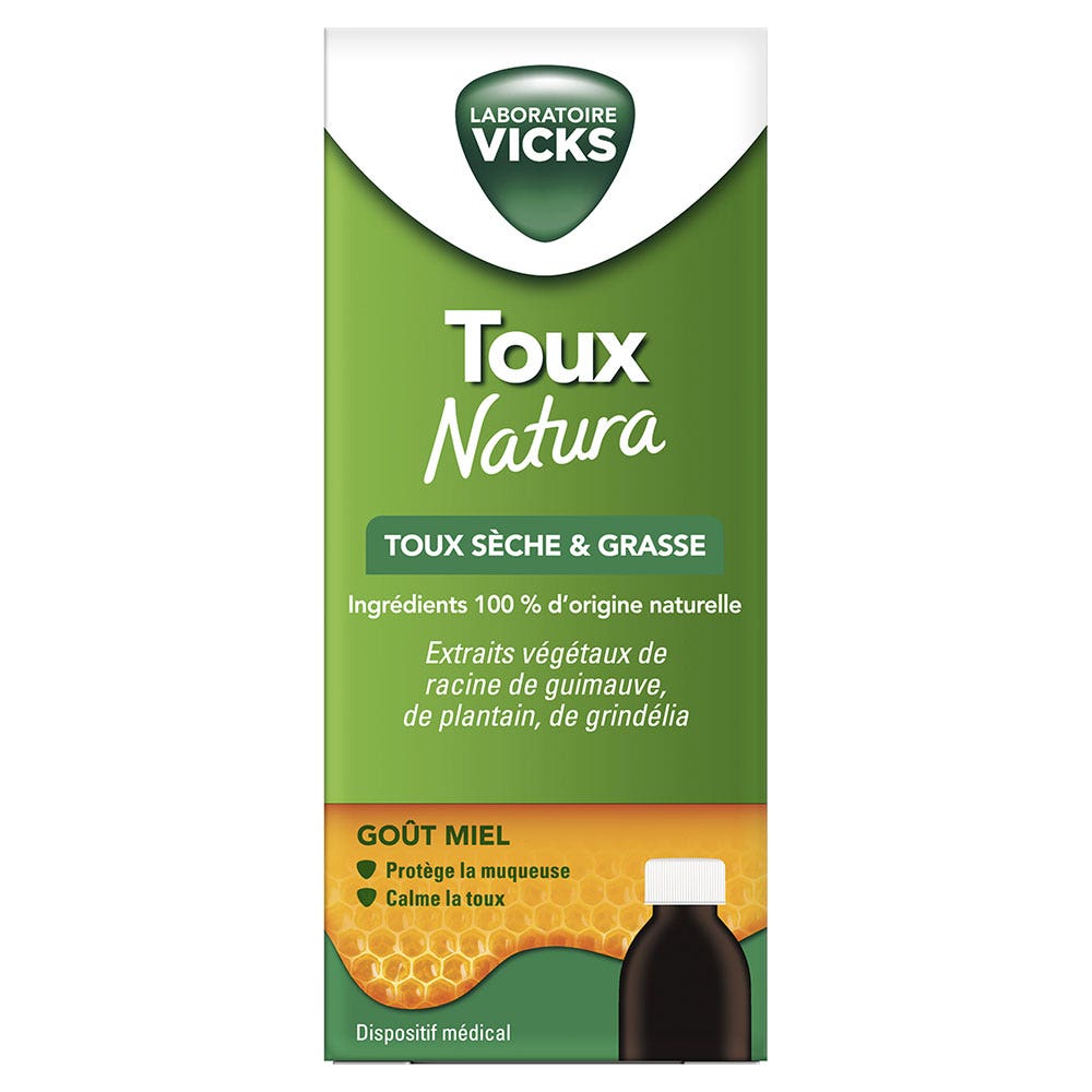 Vicks Toux Natura Syrups For Dry And Chesty Coughs 140ml