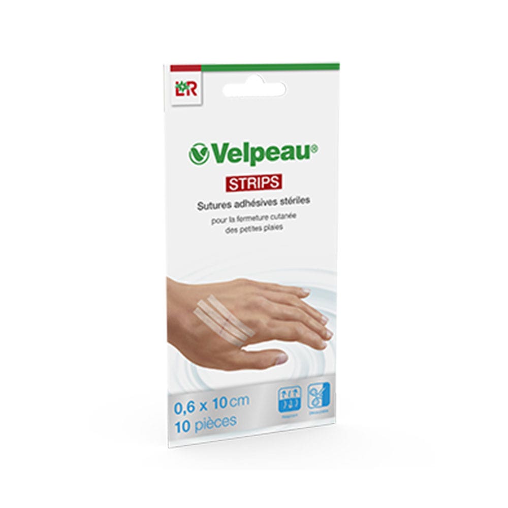 Lohmann Rauscher Velpeau Sterile adhesive suture strips 0,6x10cm x5