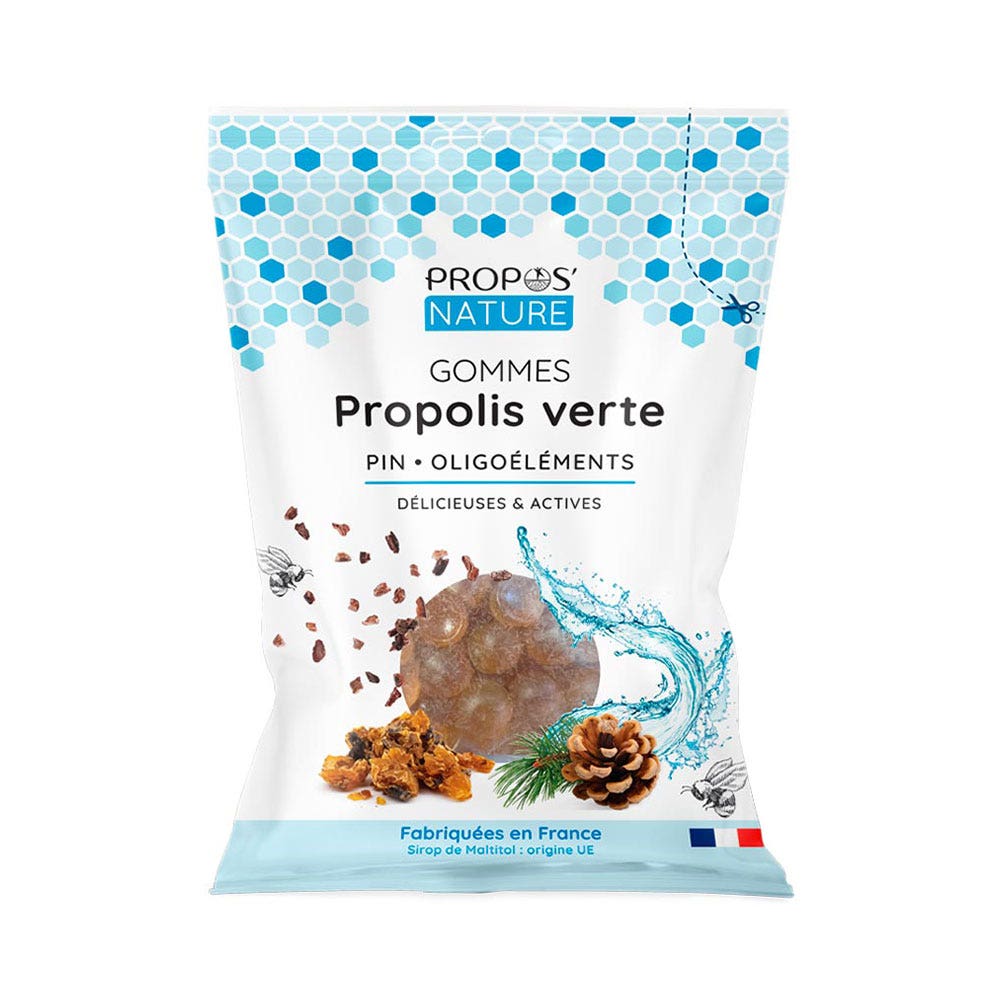 Propos'Nature Green Propolis Gum with Trace Elements and Pine 45g