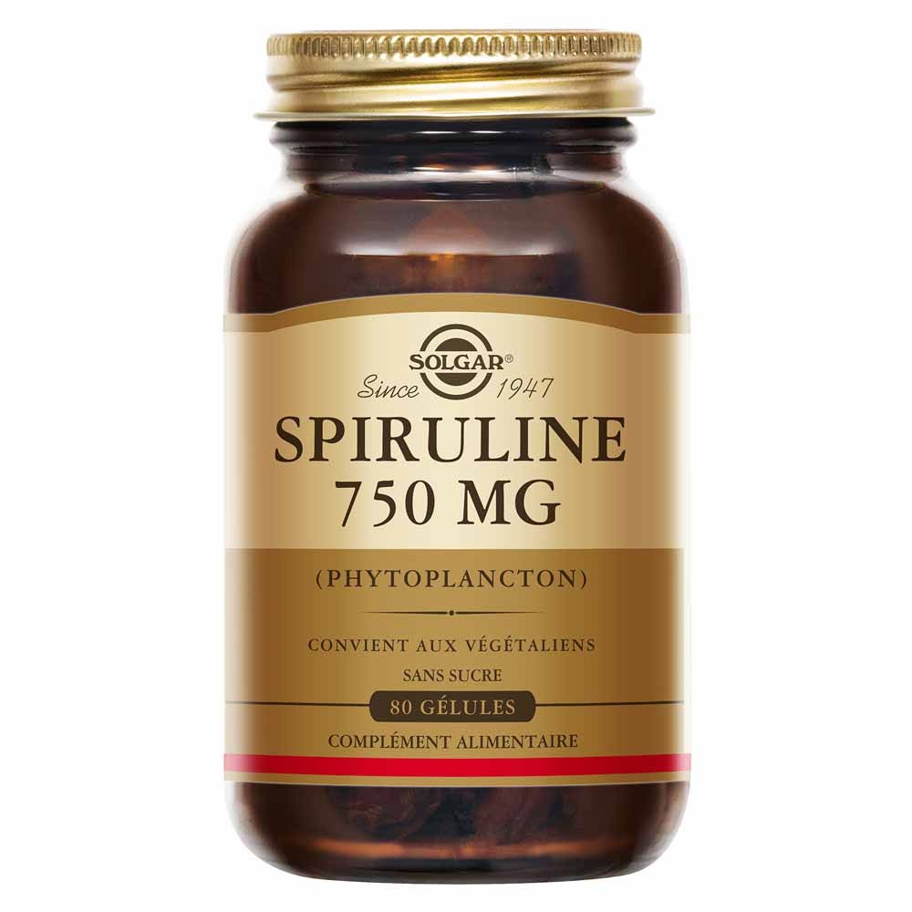 Solgar Spirulina energy boost and detox support 80 tablets