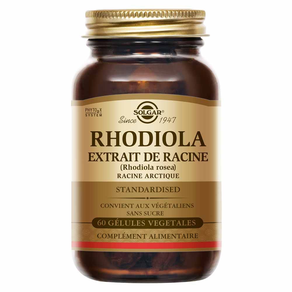 Solgar Rhodiola vitality, energy, sleep support, combats fatigue 60 capsules