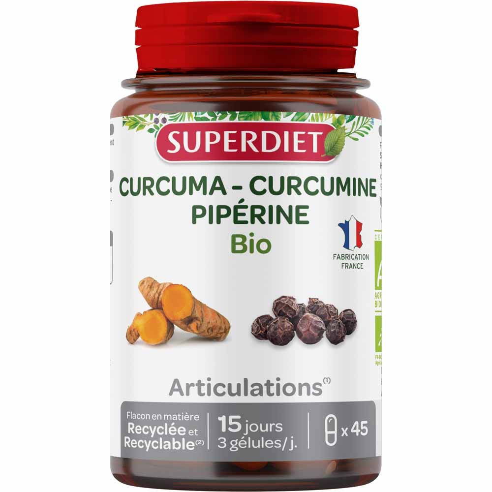 Superdiet Turmeric Curcumin Piperine 45 capsules