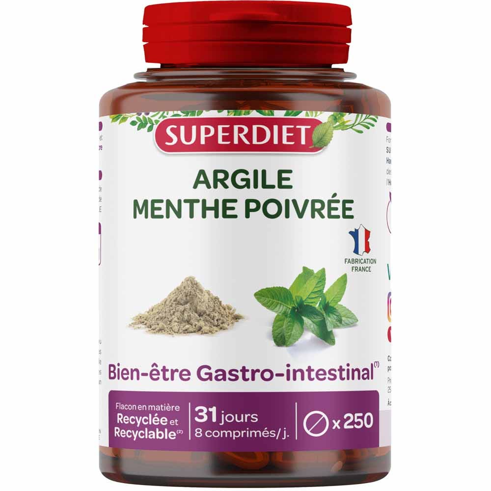Superdiet Peppermint Clay 250 tablets