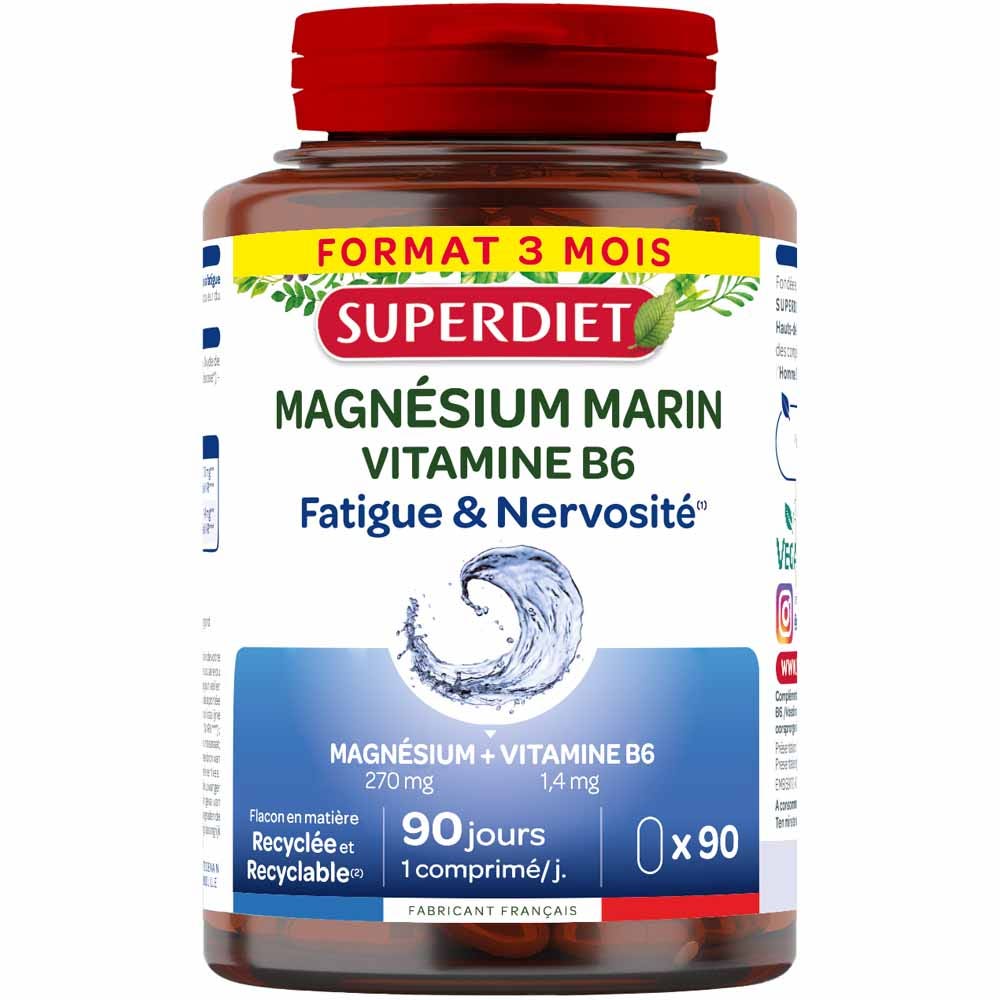 Superdiet Marine Magnesium + Vitamin B6 90 Capsules