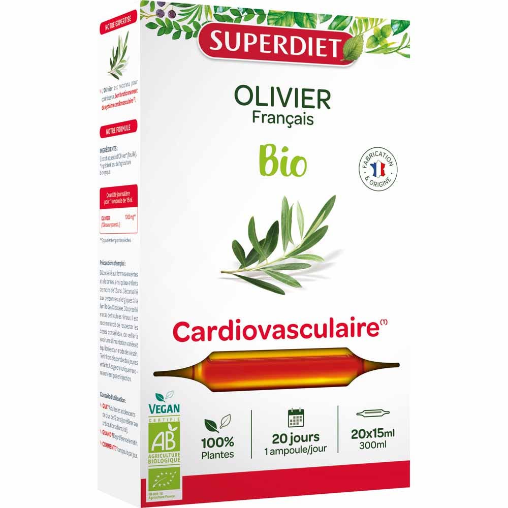 Superdiet Olive Tree Cardiovascular Comfort X 20 Phials 15ml