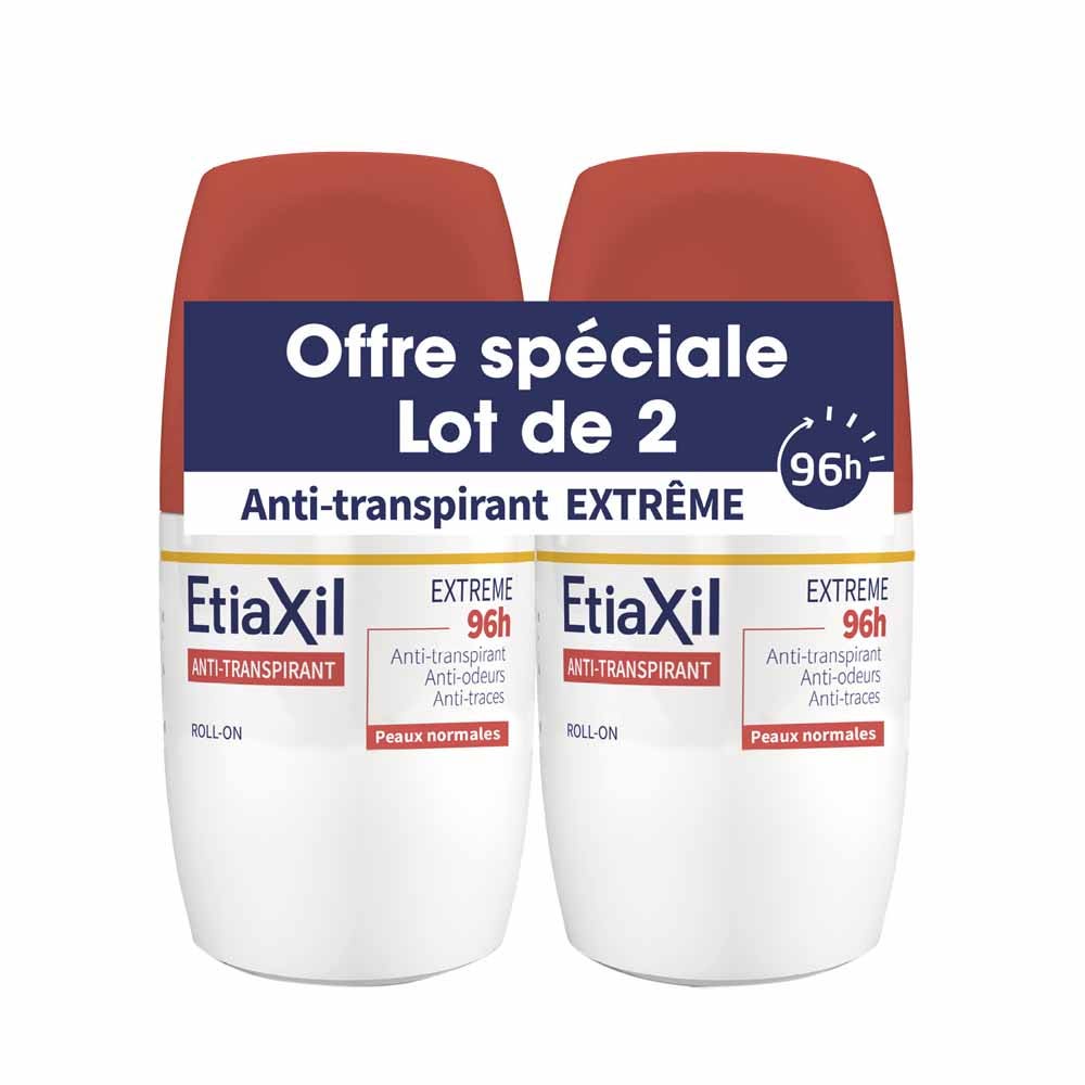 Etiaxil Antiperspirant Extreme 96-hour roll-on deodorant normal skin 2 x 50 ml