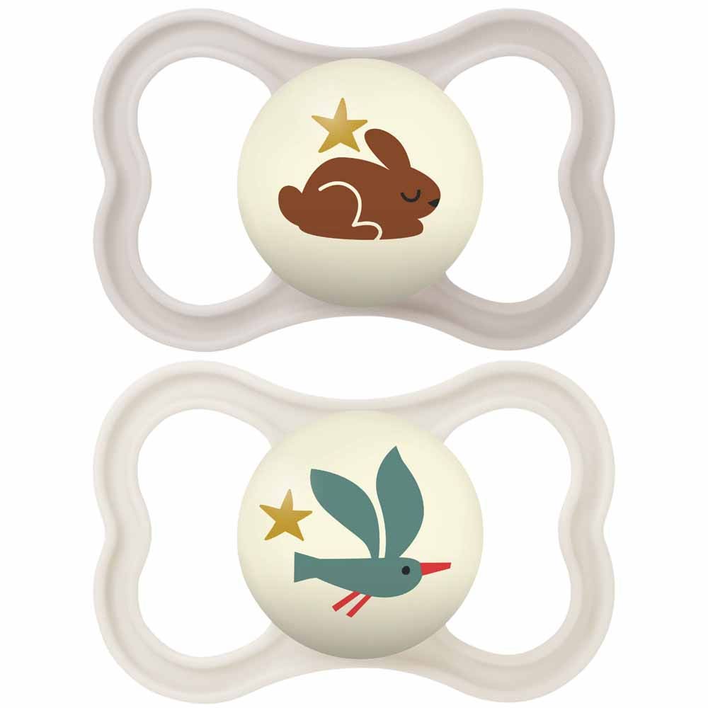 Mam Suprême Night Suprême Night Silicone Symmetric Soothers 6 months and Plus x2