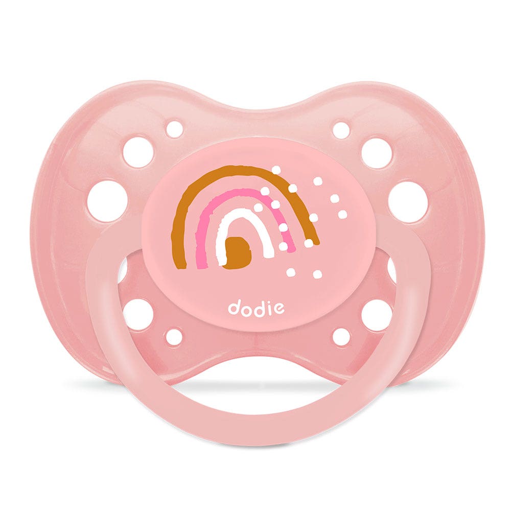 Sucettes Dodie Symétriques +6 Mois - Lot De 3 (2 Jour + 1 Nuit Phosphorescente), Rose, Silicone