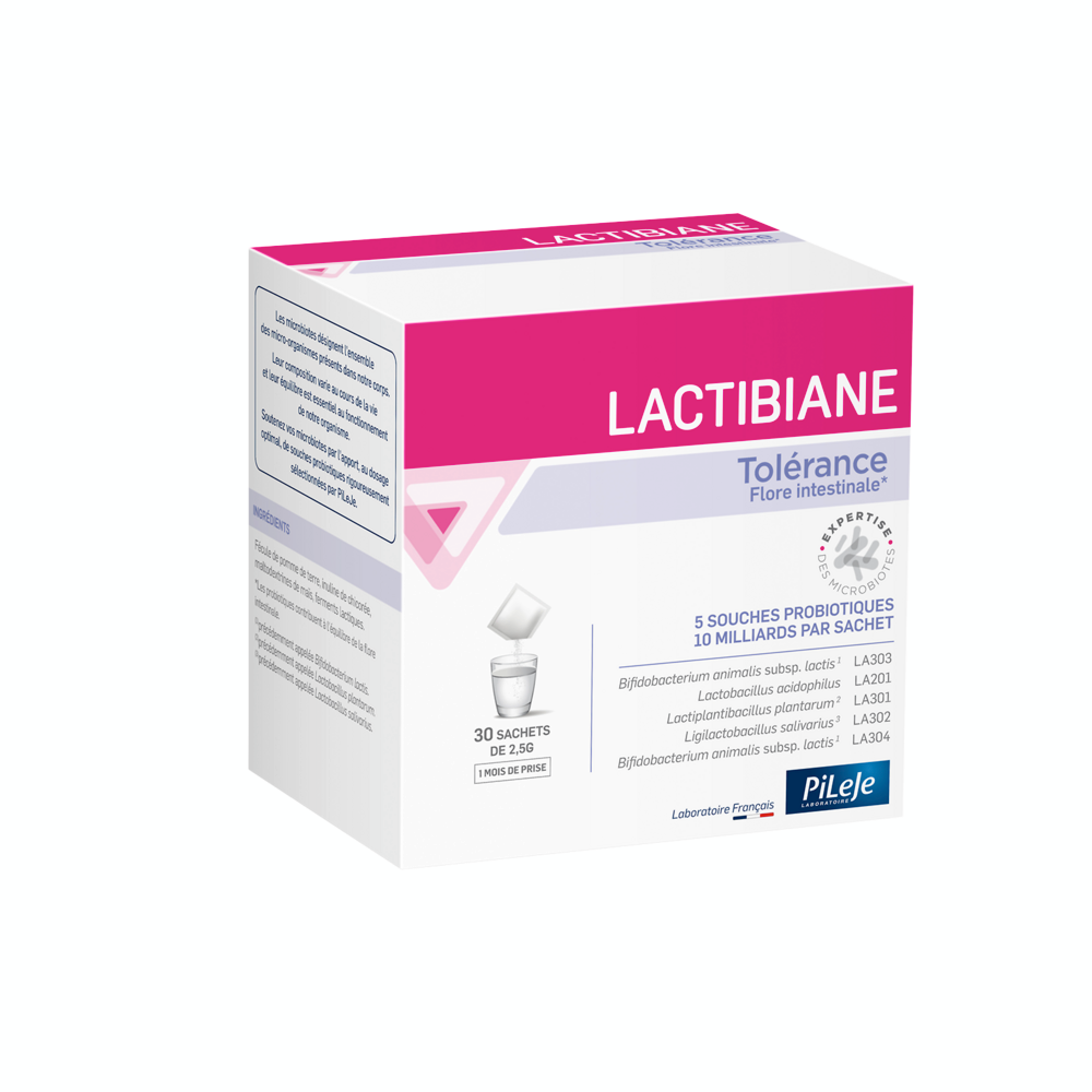 Pileje Lactibiane Tolerance gut flora 30 sachets of 2.5 g