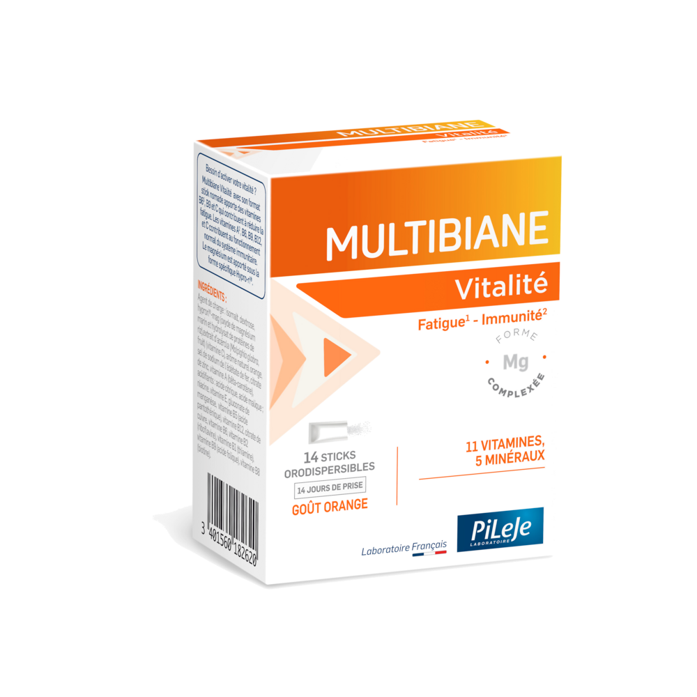 Pileje Multibiane Energy, Vitality and Immunity Support 14 sticks