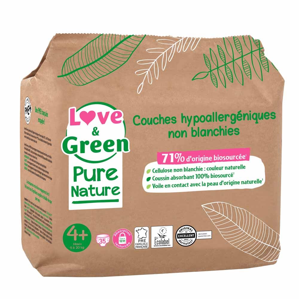 Love&Green Pure Nature Ecological nappies Size 4+ x 35