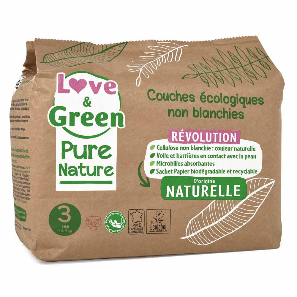 Love&Green Pure Nature Eco-friendly nappies Size 3 x 42