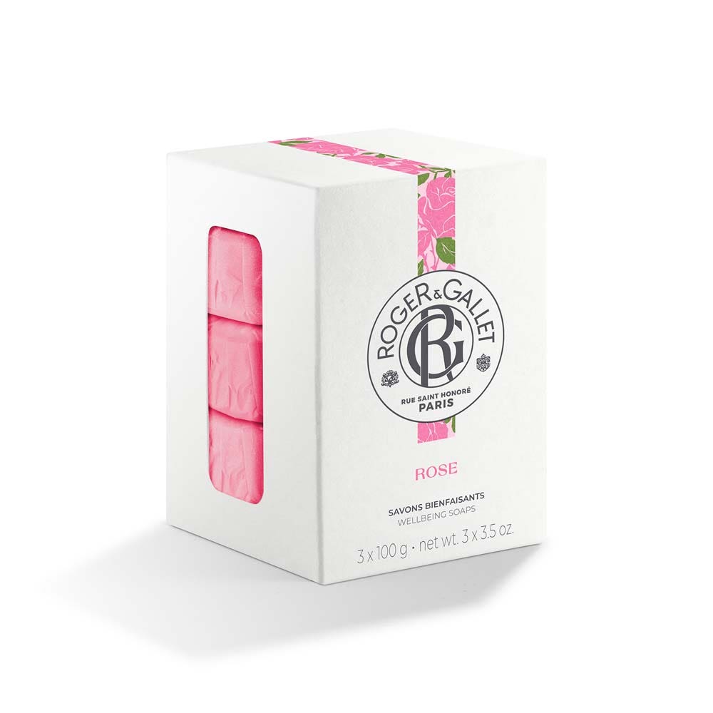Roger & Gallet Rose Perfumed Soap Plant Base 3x100 g