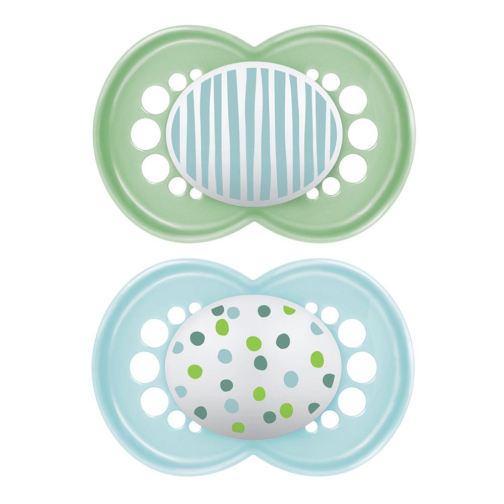 Mam Original Classic Symmetric Silicone Pacifiers Classic Collection 6 Months Plus x2
