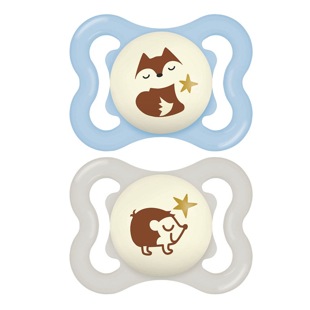 Mam Suprême Night Suprême Night Silicone Symmetric Soothers 2-6 months x2