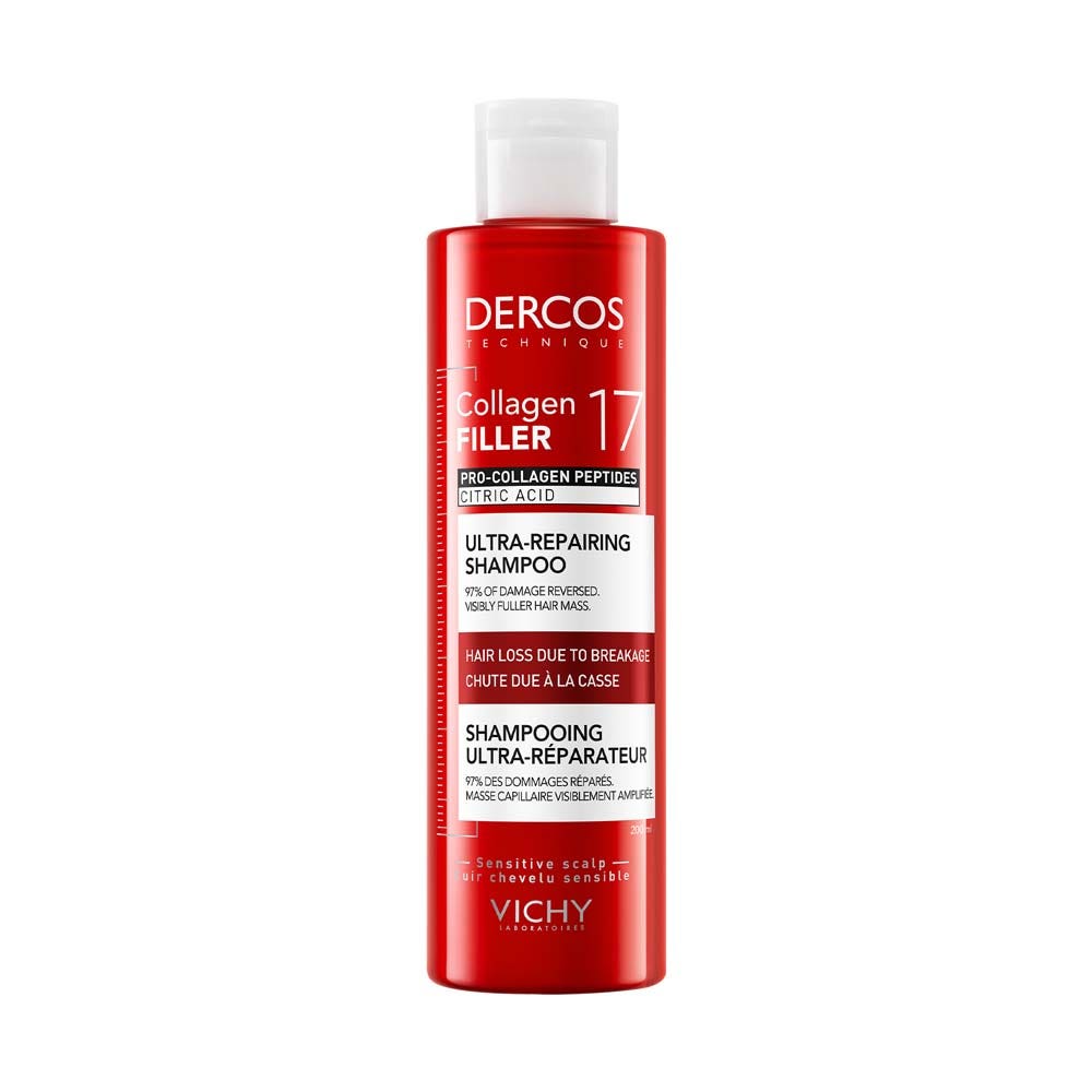 Vichy Dercos Collagen Filler 17 Intense repairing strengthening shampoo 200ml