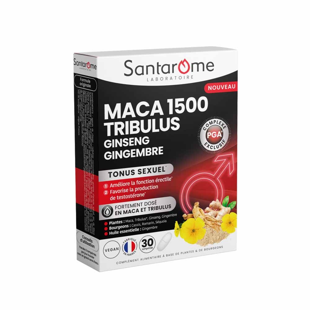 Santarome Maca 1500 Tribulus Ginseng Ginger sexual vitality 30 tablets