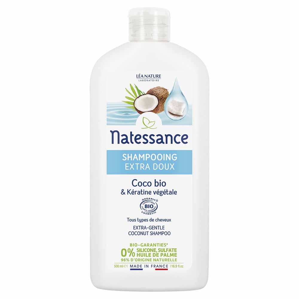 Natessance Capillary Extra gentle organic shampoo with plant-based keratin 500 ml