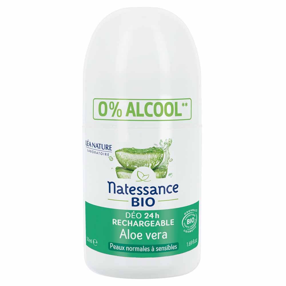 Natessance Rechargeable 24h aloe vera organic deodorant normal to sensitive skin 50 ml