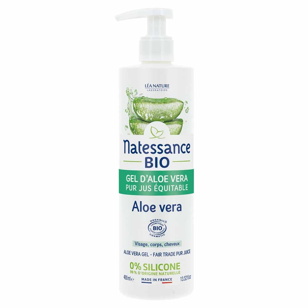 Natessance Pure organic fairtrade aloe vera juice gel 400 ml