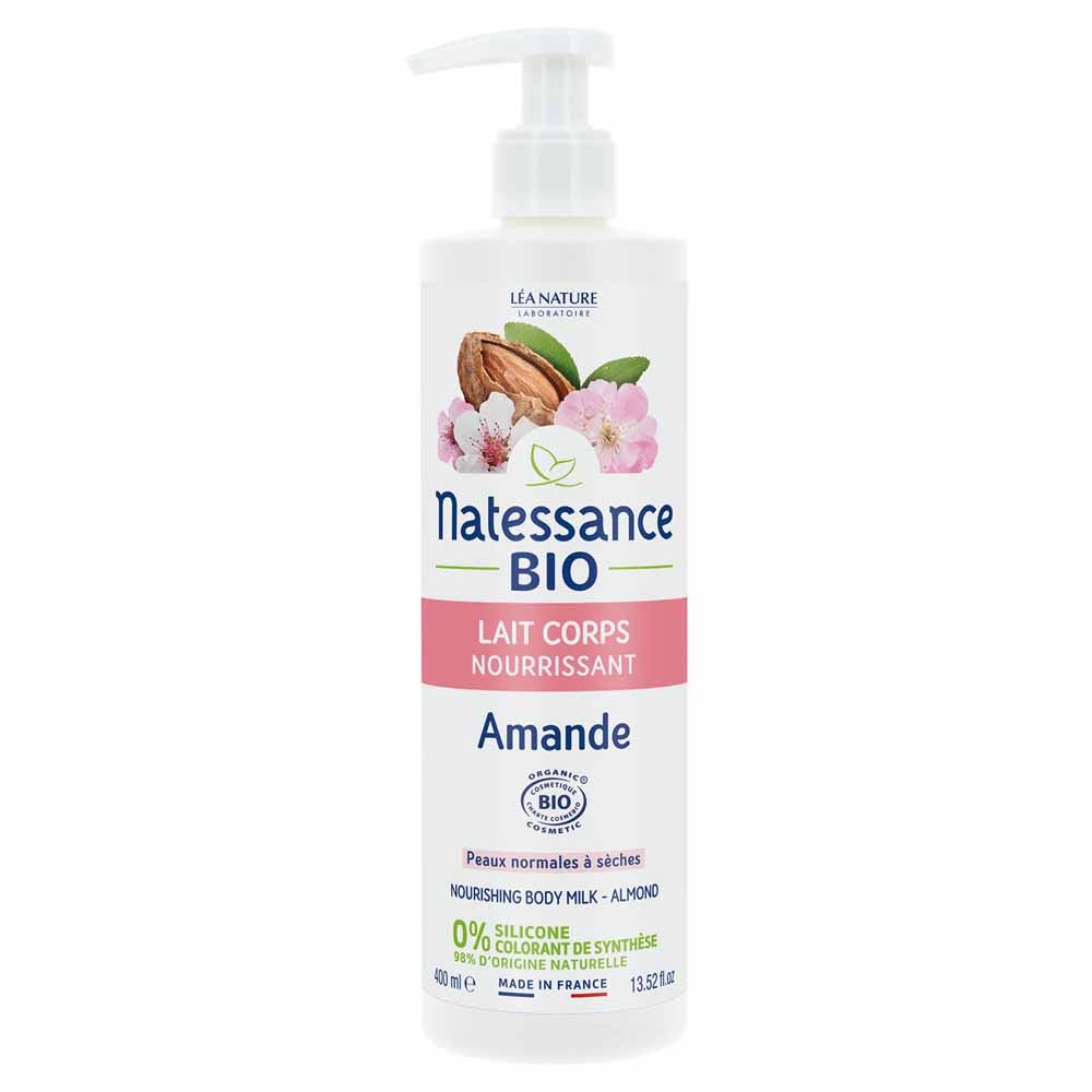 Natessance Nourishing organic almond body milk 400 ml