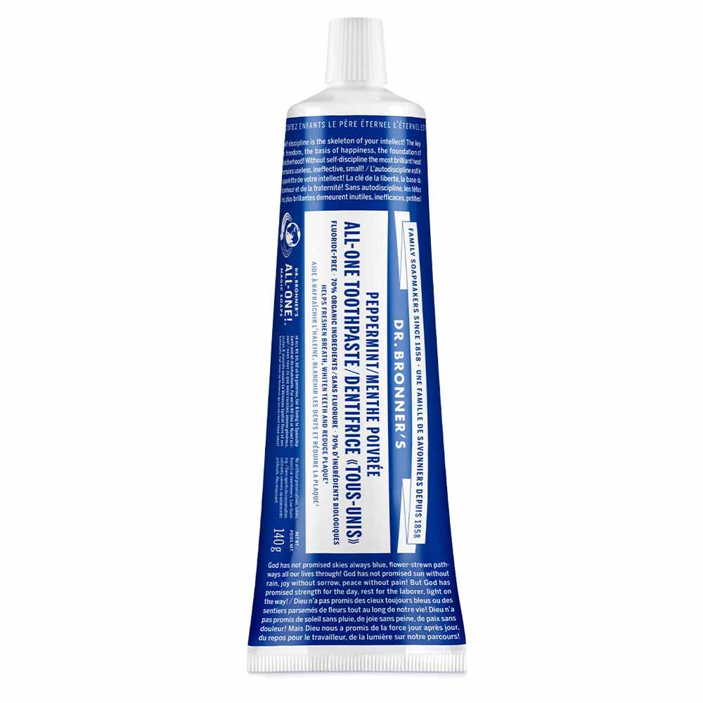 Dr Bronner'S Toothpaste Peppermint Bioes 140g