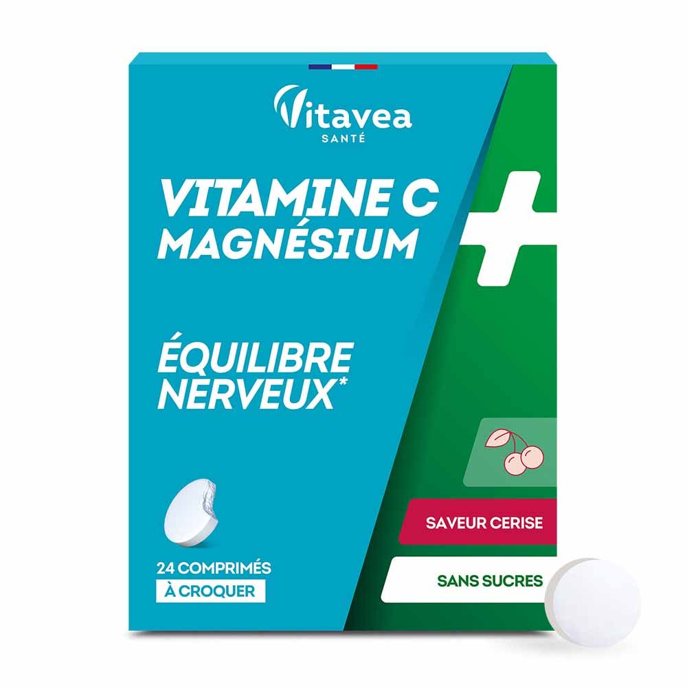 Vitavea Santé Vitamin C + Magnesium Equilibre nerveux 24 Tablets