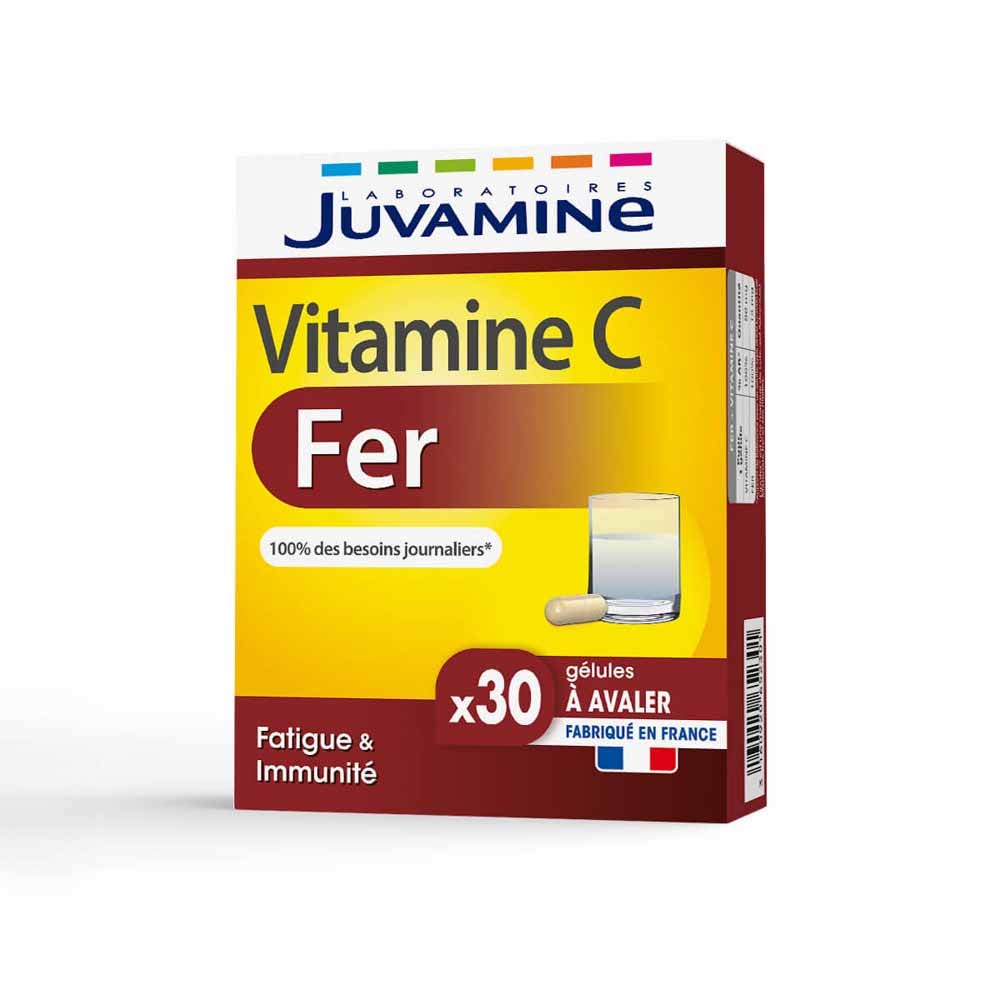Juvamine Iron Vitamin C Fatigue and Immunity 30 capsules