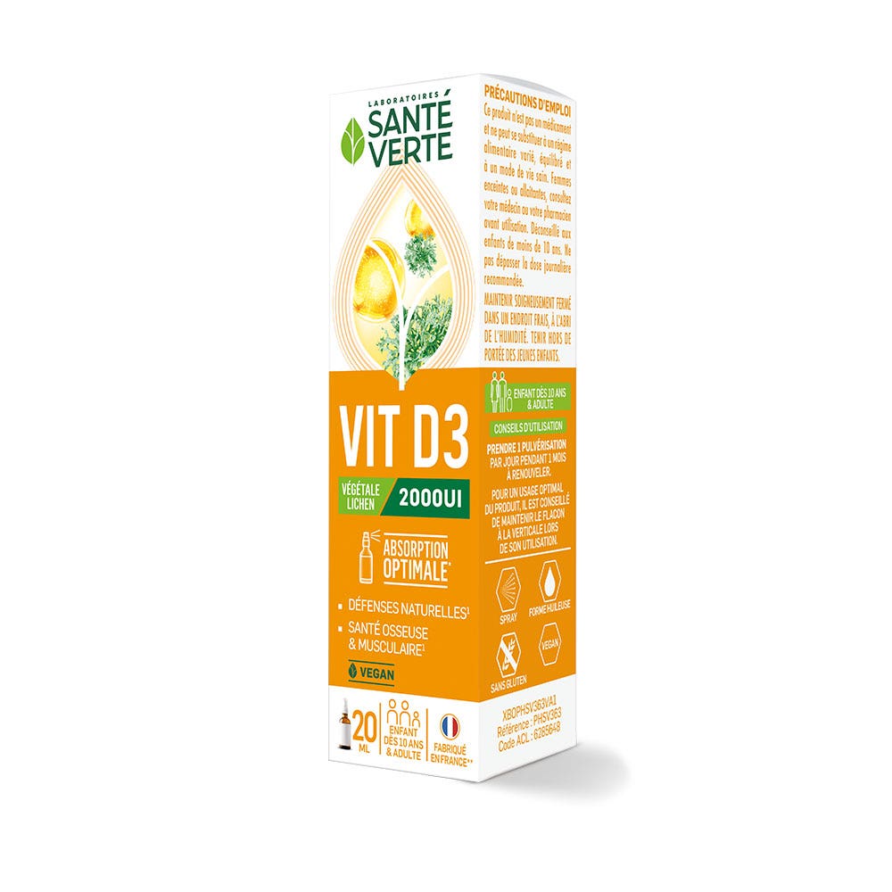 Sante Verte Vitamin D3 2000 UI 20 ml