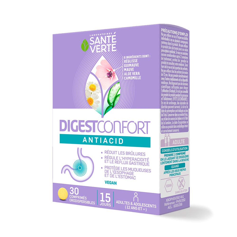 Sante Verte DIgestConfort Antacid 30 orodispersible tablets