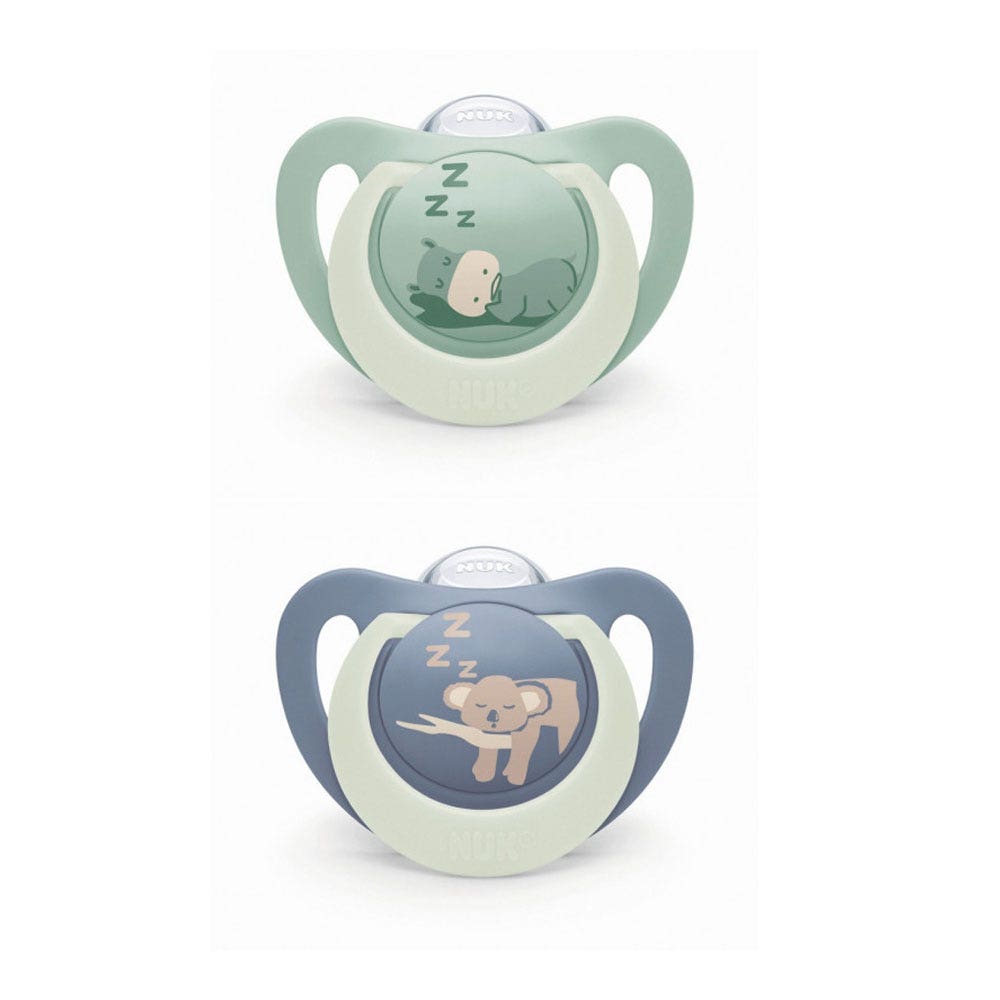 Nuk First Choice Night-time physiological soothers 18 to 36 months 2 x